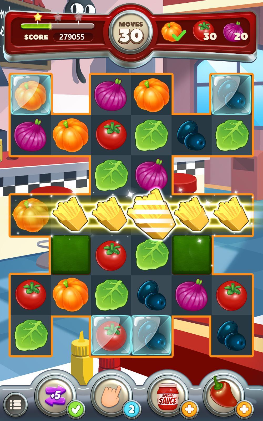 Diner Match 3 Game Screenshot