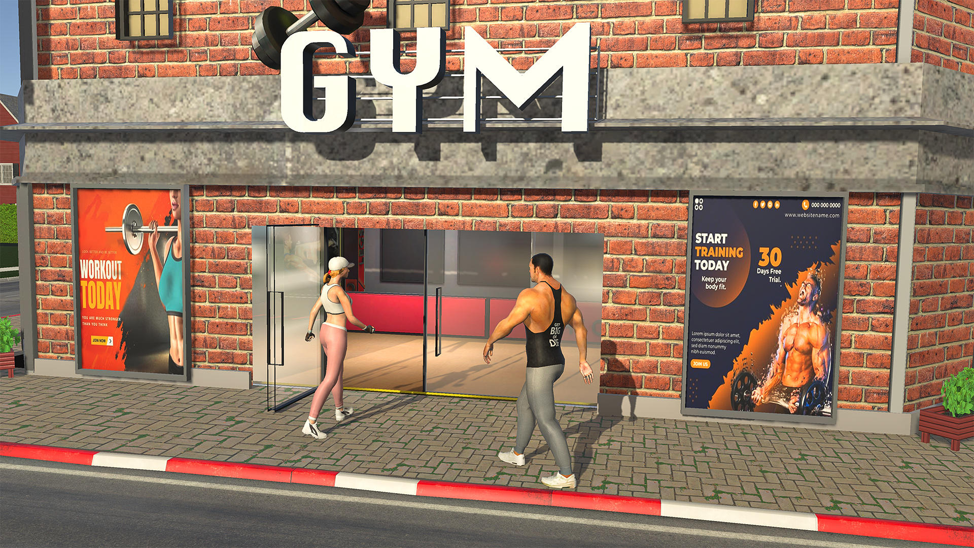 Screenshot 1 of Simulador de Ginásio Fitness Tycoon 