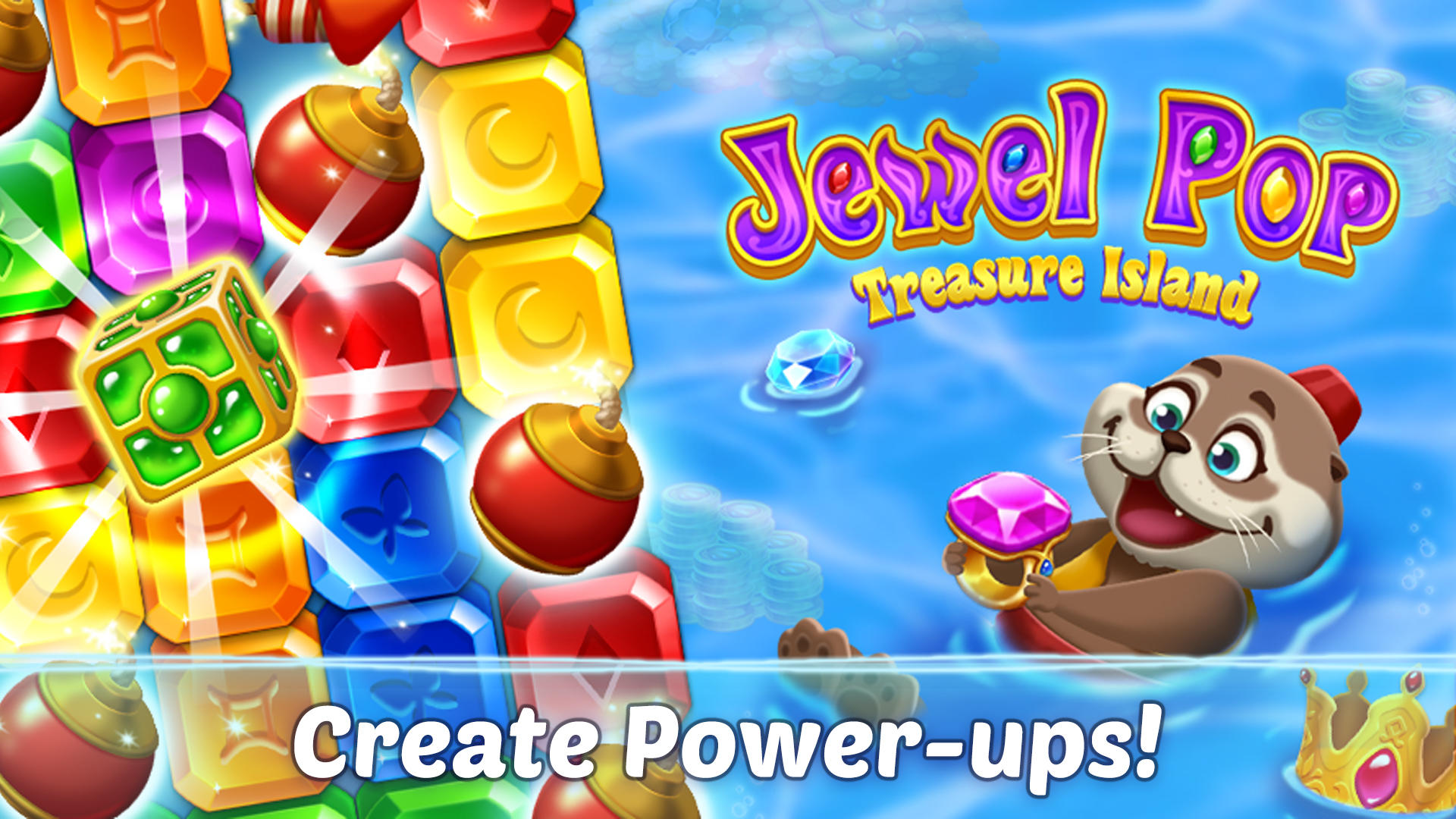 Jewel Pop: Treasure Island Game Screenshot