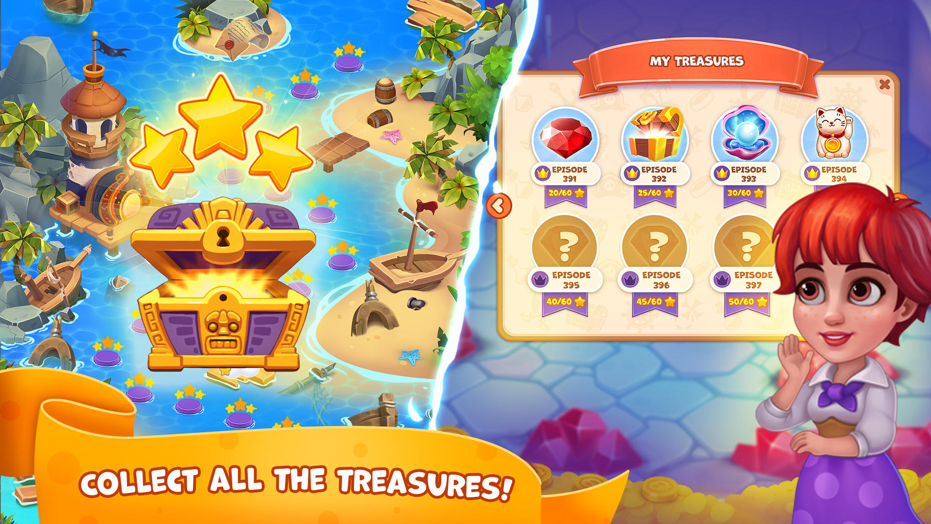 Pirate Treasures: Jewel & Gems ภาพหน้าจอเกม