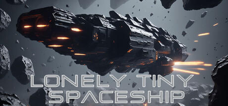 Banner of Lonely tiny spaceship 