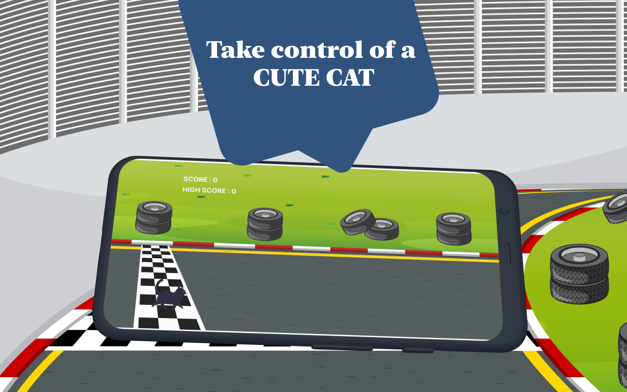 Cuplikan Layar Game Race Cat Race