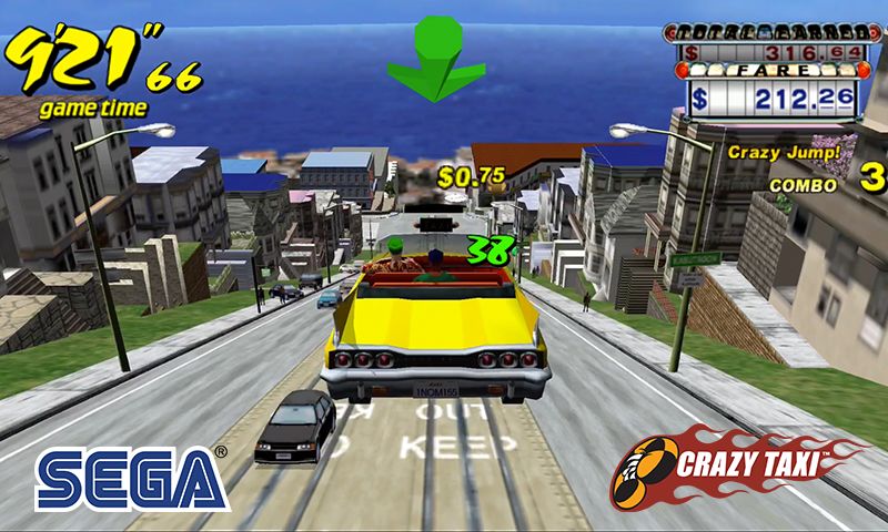 Crazy Taxi Classic 게임 스크린 샷