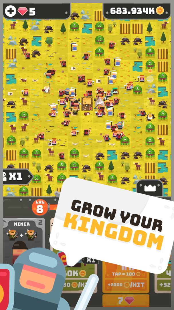 Merge Empire - Idle Kingdom & Crowd Builder Tycoon screenshot game