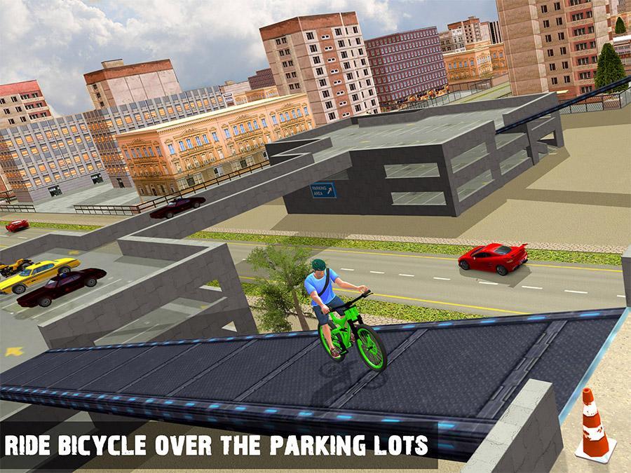 Rooftop BMX Bicycle Stunts screenshot game