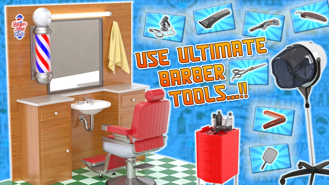 Barber shop hair salon crazy hair cutting games 3D MOD APK v29