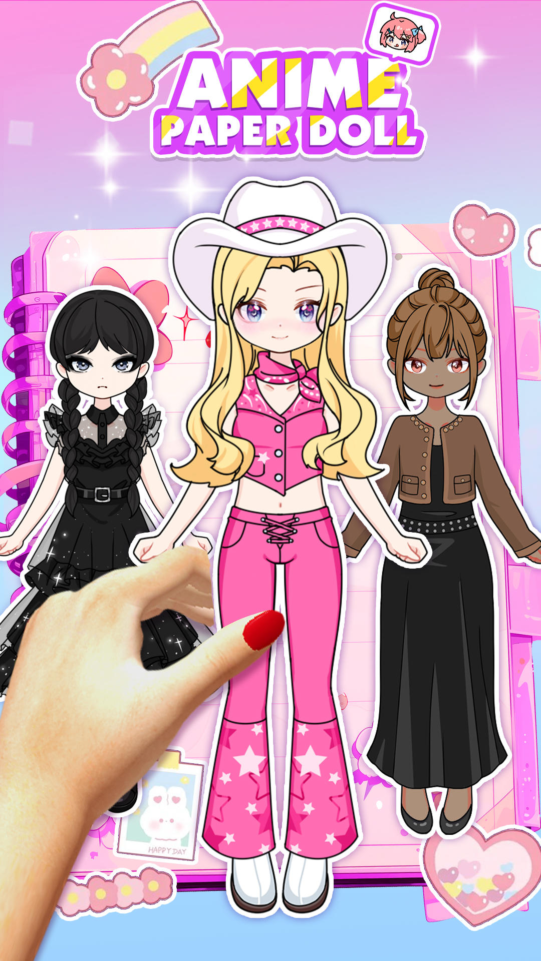 Cuplikan Layar Game Anime Paper Doll DIY: Dress Up