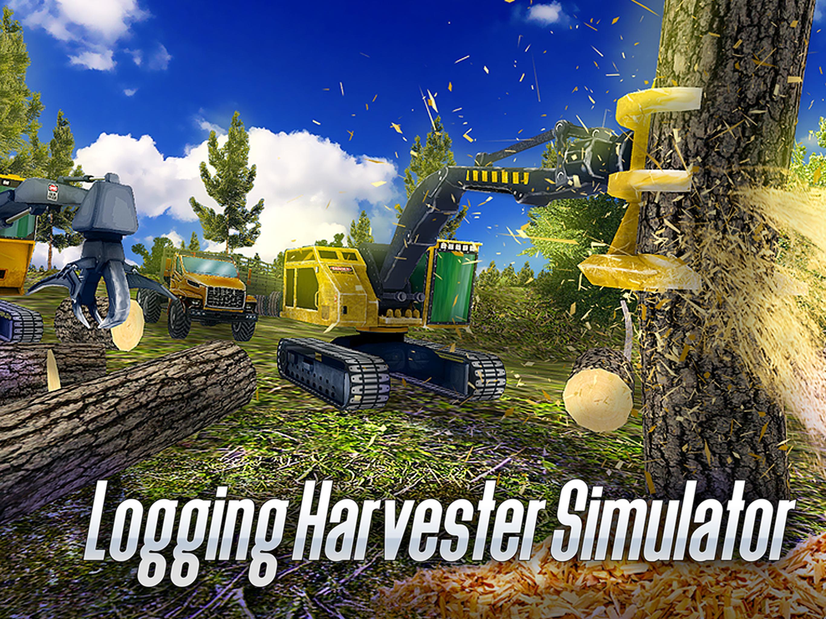 Logging Harvester Truck Game Screenshot