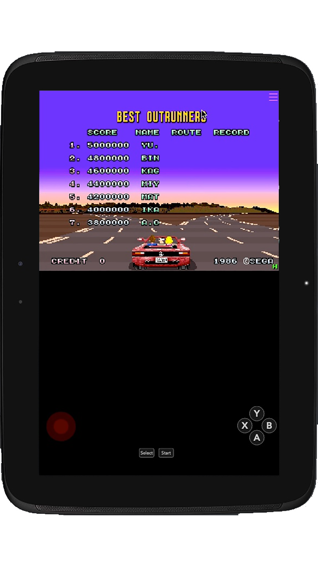 OutRun Game Screenshot