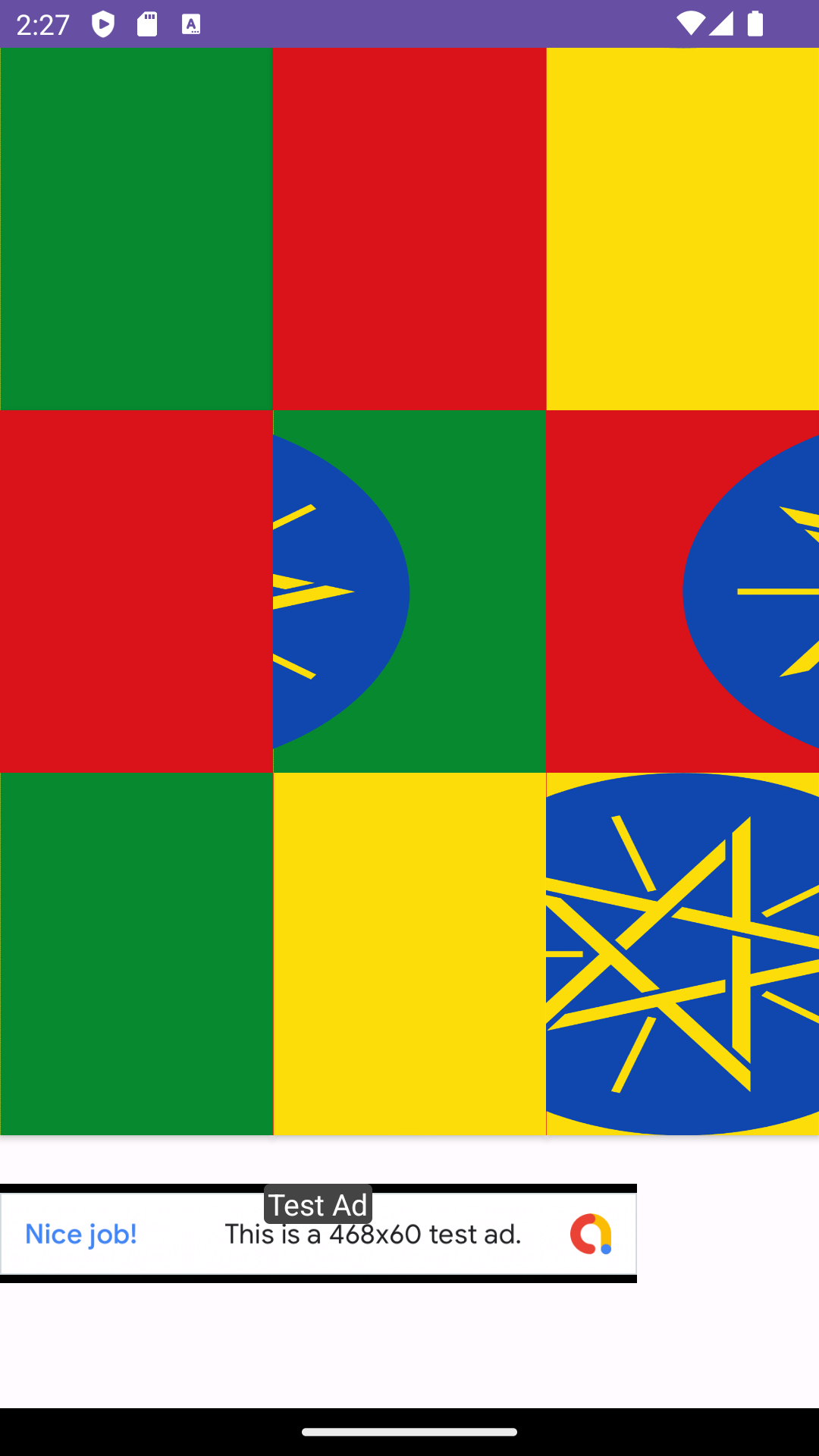 Ethiopia Flag Puzzle Game Screenshot