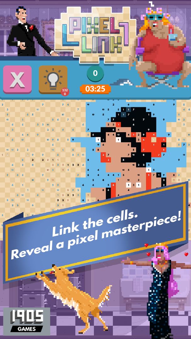 Screenshot of Pixel Links: The Relaxing Coloring Puzzle Game