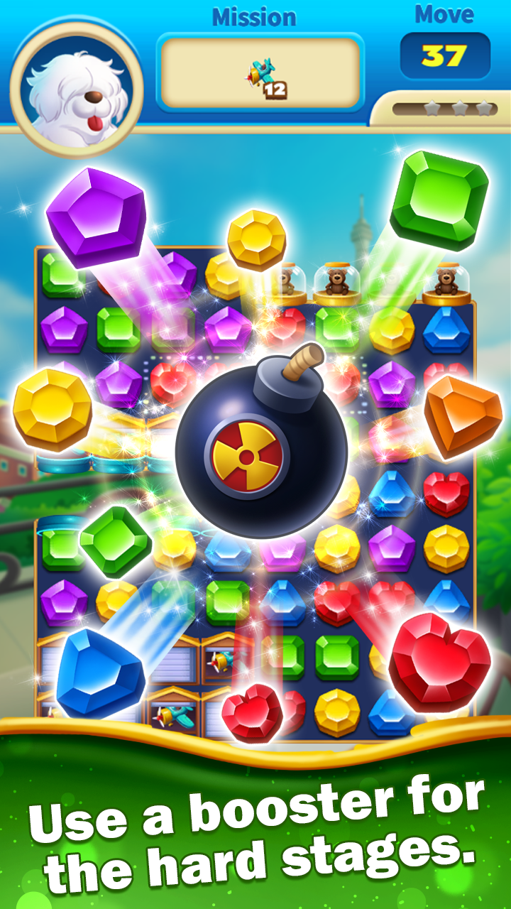 Скриншот игры Jewel City : World Tour Match 3 Puzzle