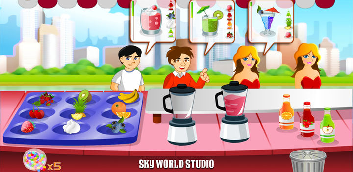 Banner of Fruit Juice & Shake Make Game