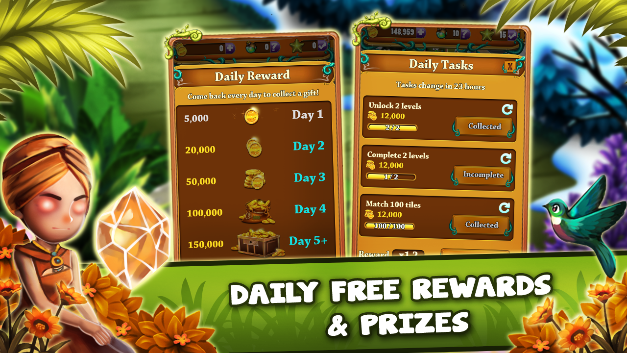 Match 3 Jungle Treasure Game Screenshot
