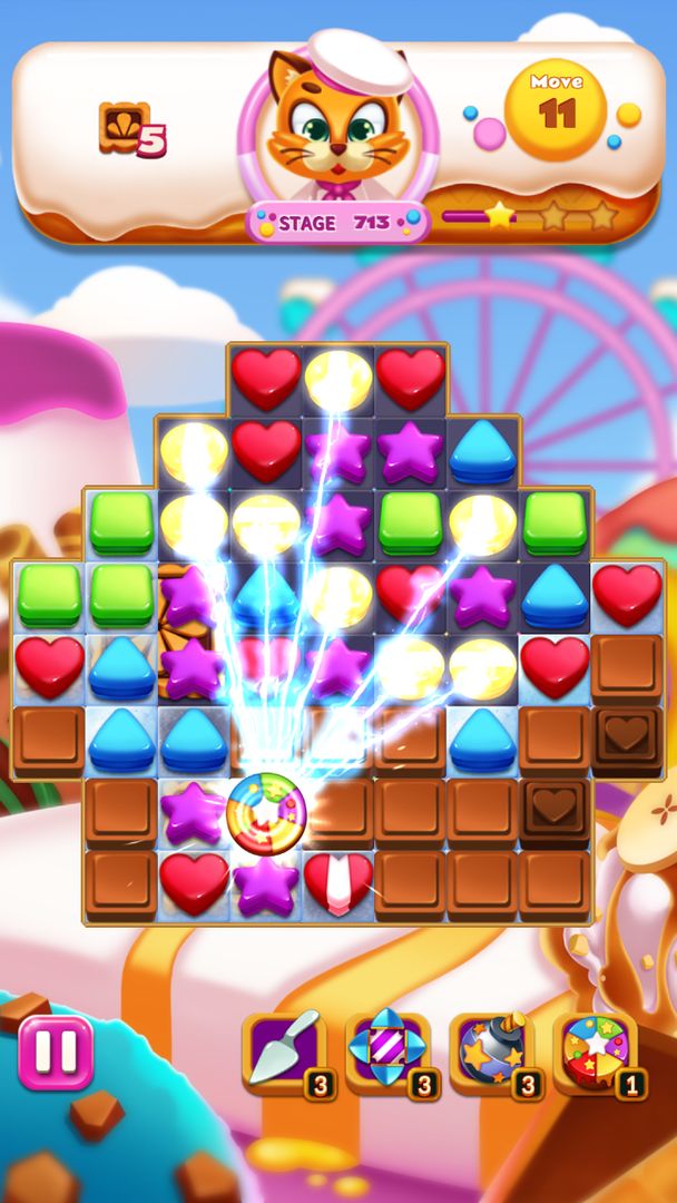 Screenshot of Sweet Cookie World : Match 3 Puzzle