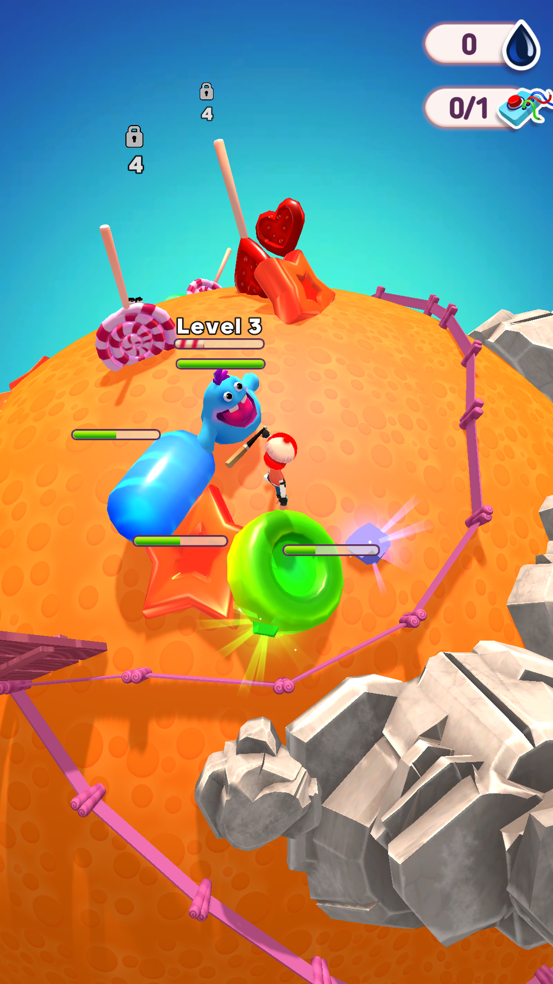 Captura de Tela do Jogo Candy Planet: Monster Invaders