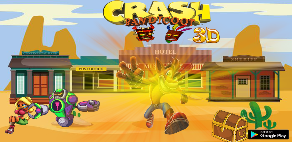 Banner of Super Crash Bandicoot Aventura Rush 3D 
