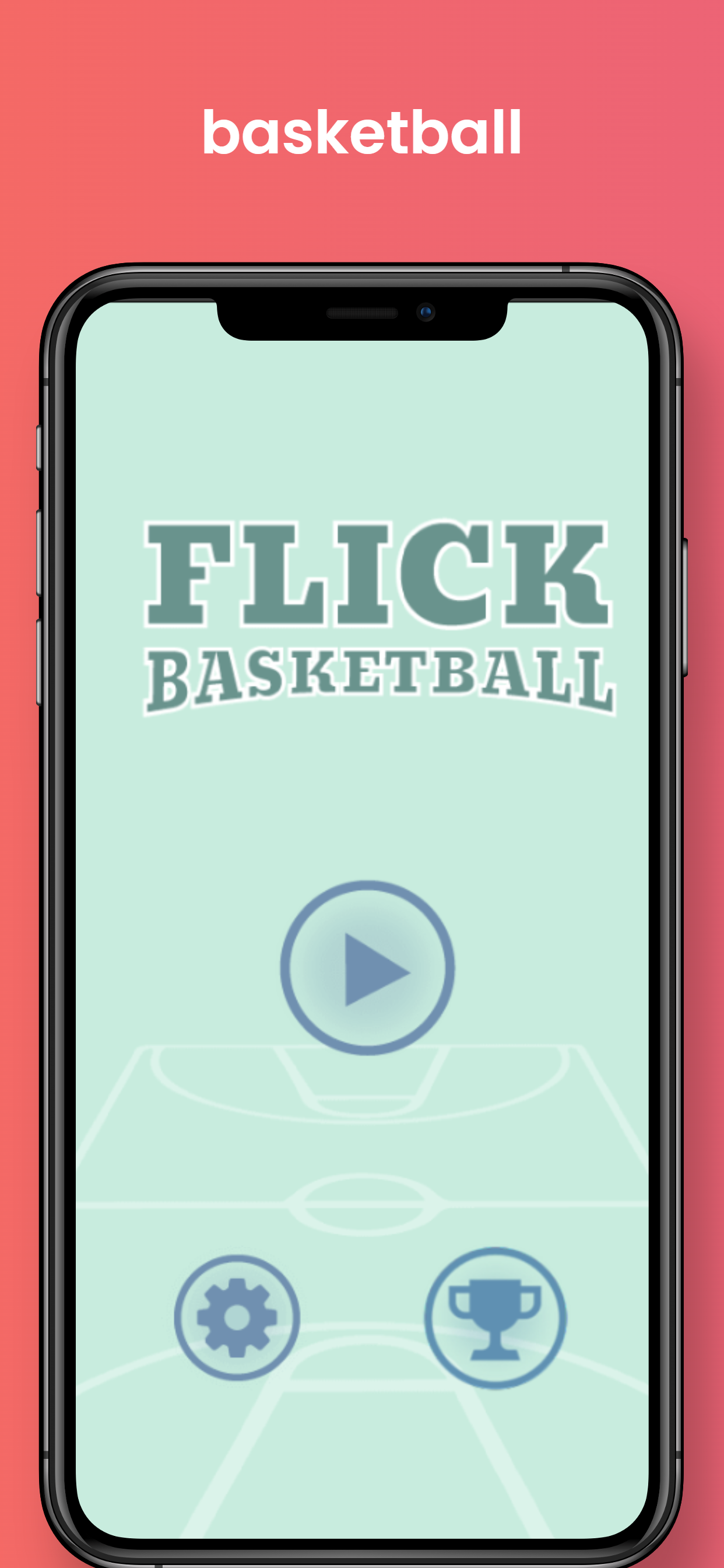 Cuplikan Layar Game Flik Basket Ball Game