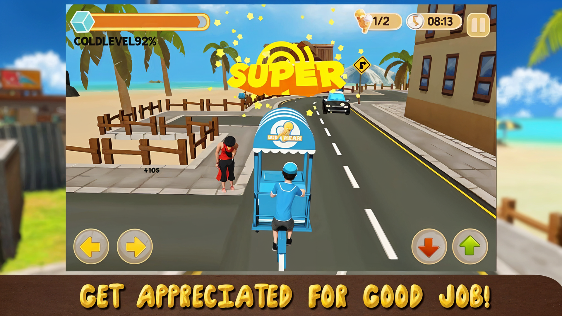 Beach Ice Cream Delivery 게임 스크린샷