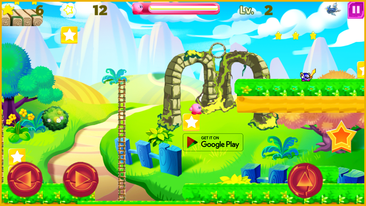 Kirby epic journey in the malicious land of stars Game Screenshot