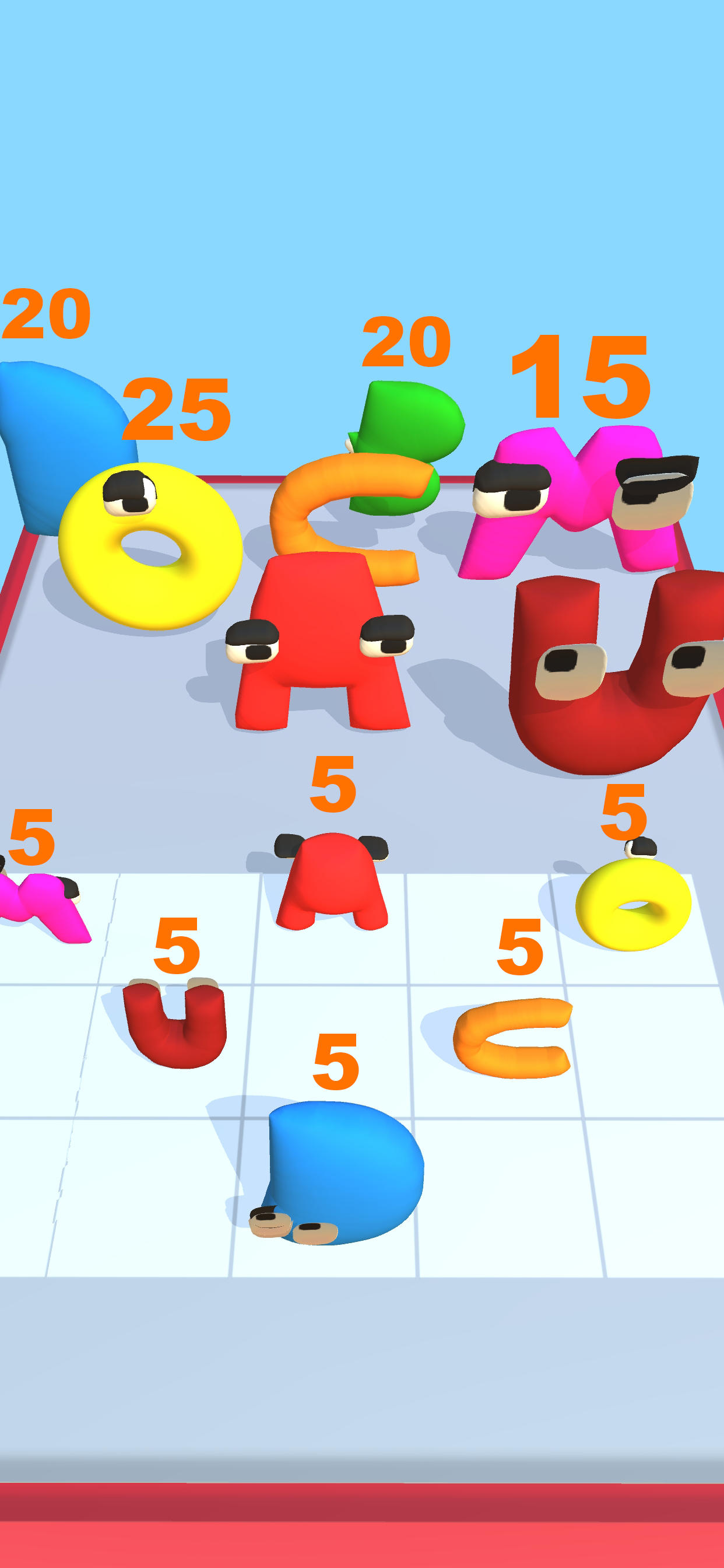 Screenshot of Merge Alphabet War : Lore Run