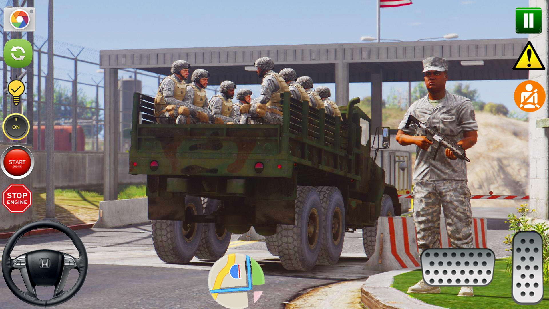 Army Truck Game: Army Bus Game Game Screenshot