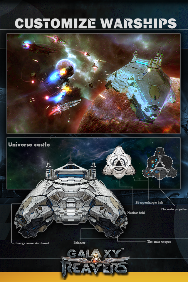銀河の略奪者-3D戦艦が宇宙を徴服するのキャプチャ