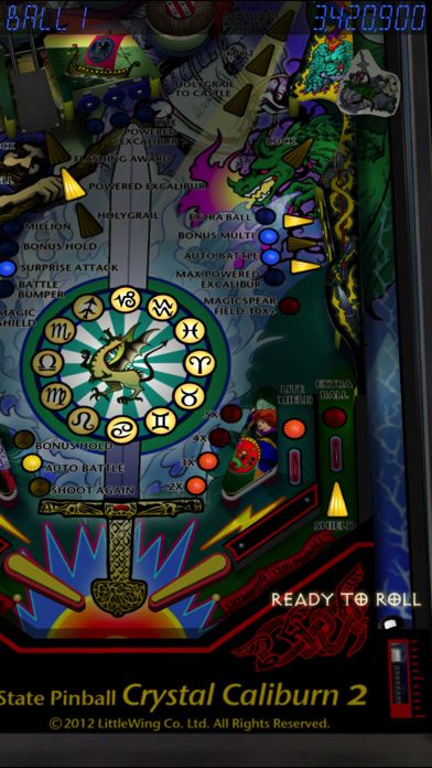 Pinball Crystal Caliburn II 게임 스크린 샷