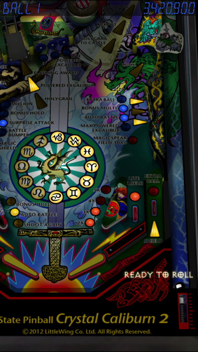 Pinball Crystal Caliburn II Game Screenshot