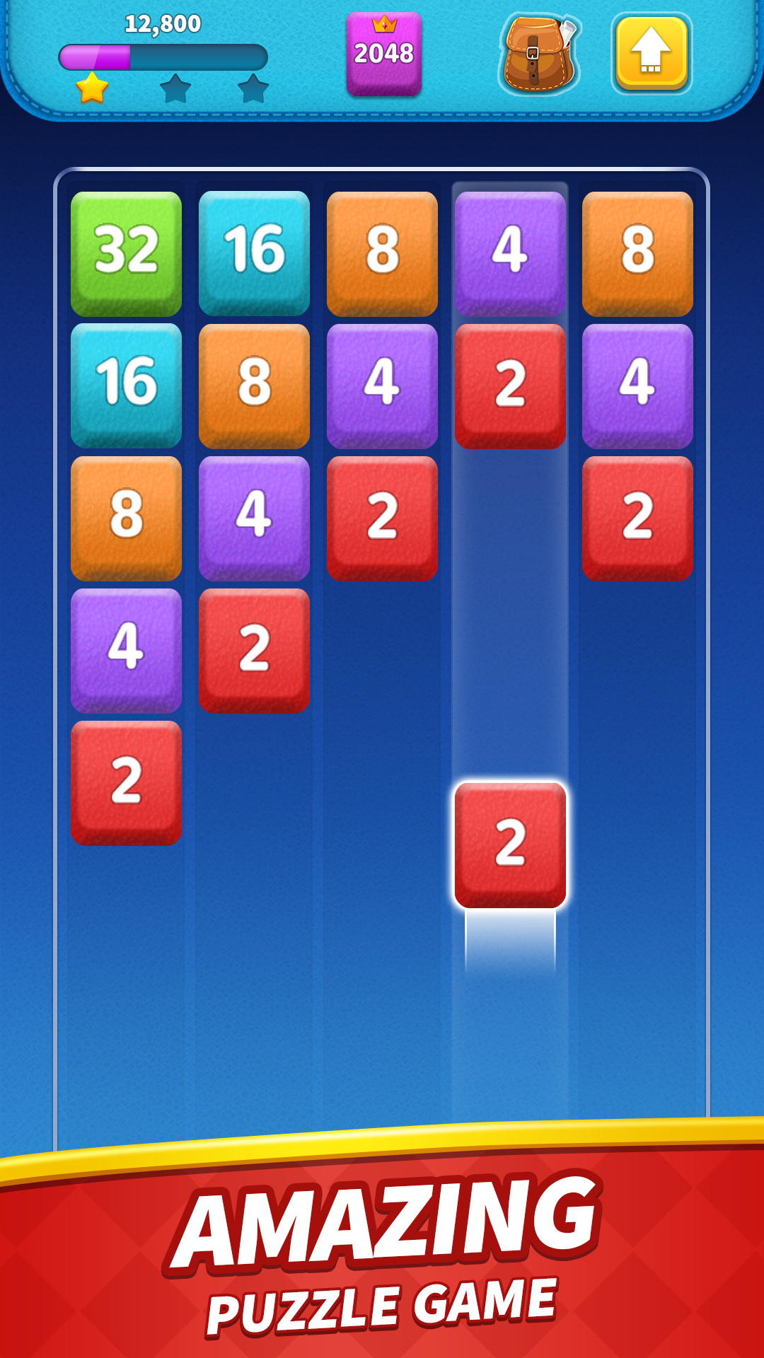 Merge Blocks: 2048 Game Game Screenshot