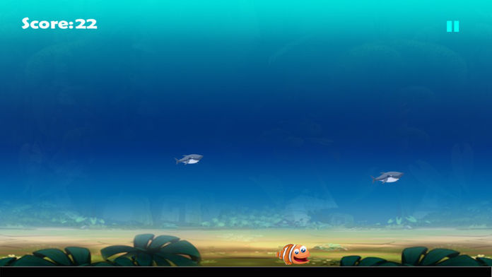 Screenshot of 惊人的鲨鱼逃生 - 可爱的尼莫冒险游戏