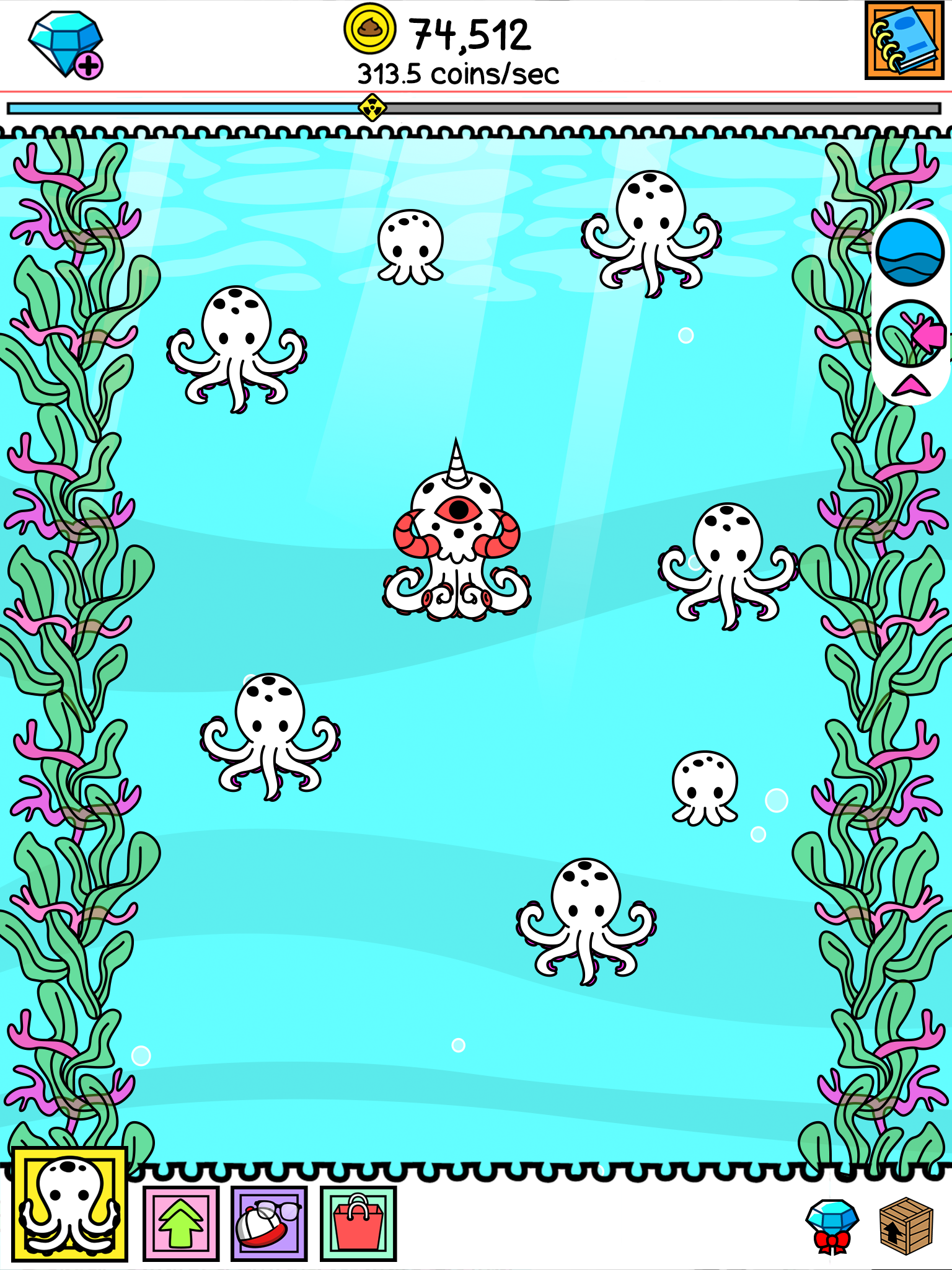 Octopus Evolution: Idle Game Game Screenshot