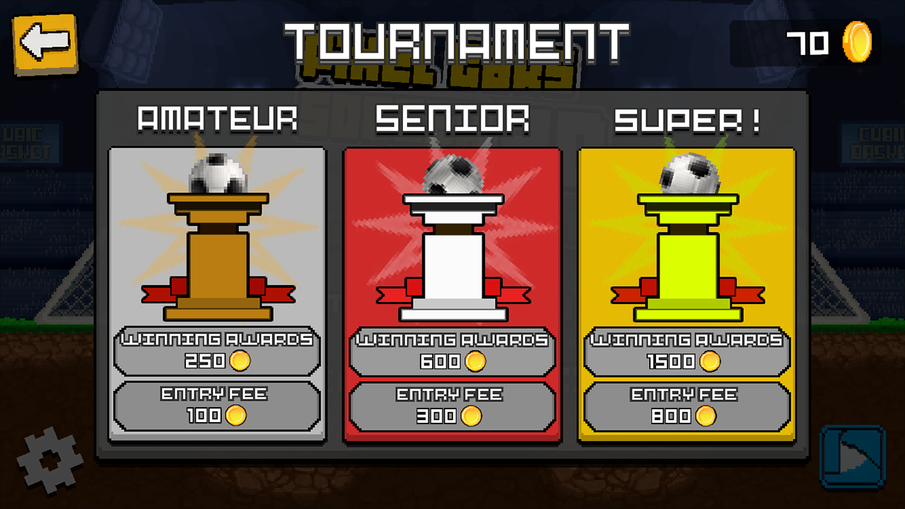 Pixel Cars. Soccer Game Screenshot