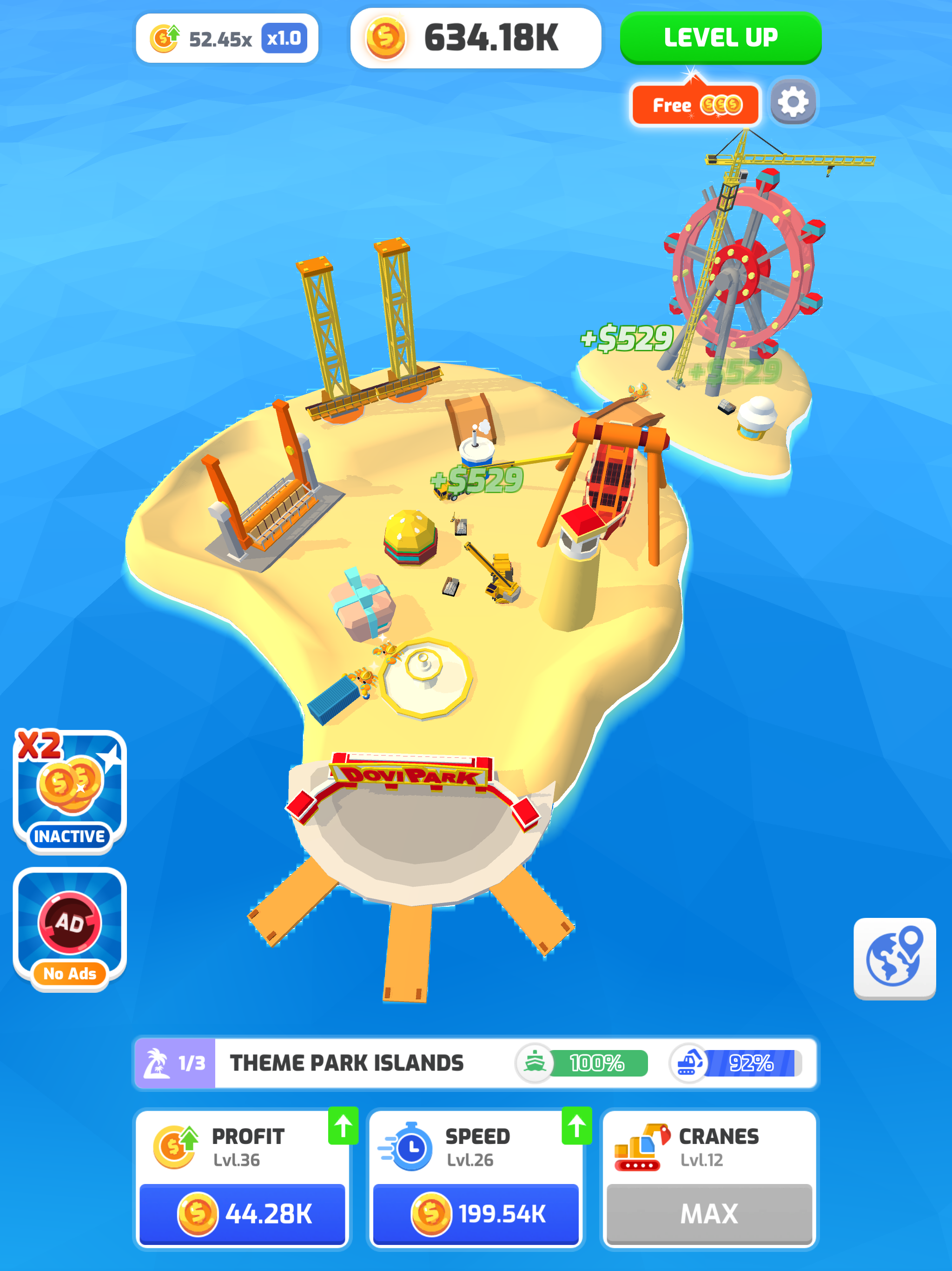 Idle Island Inc Game Screenshot