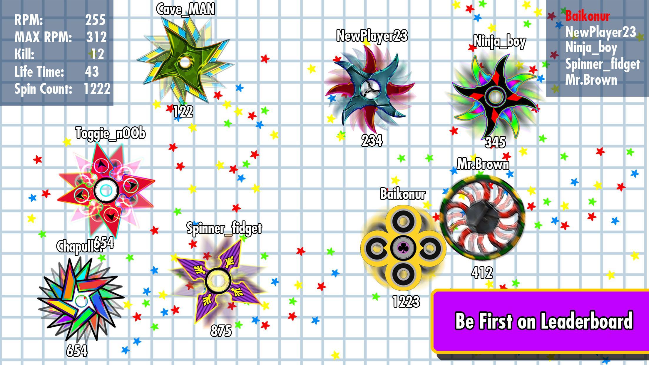 spinzer.io spinner game - skin mode for spinz.io Game Screenshot