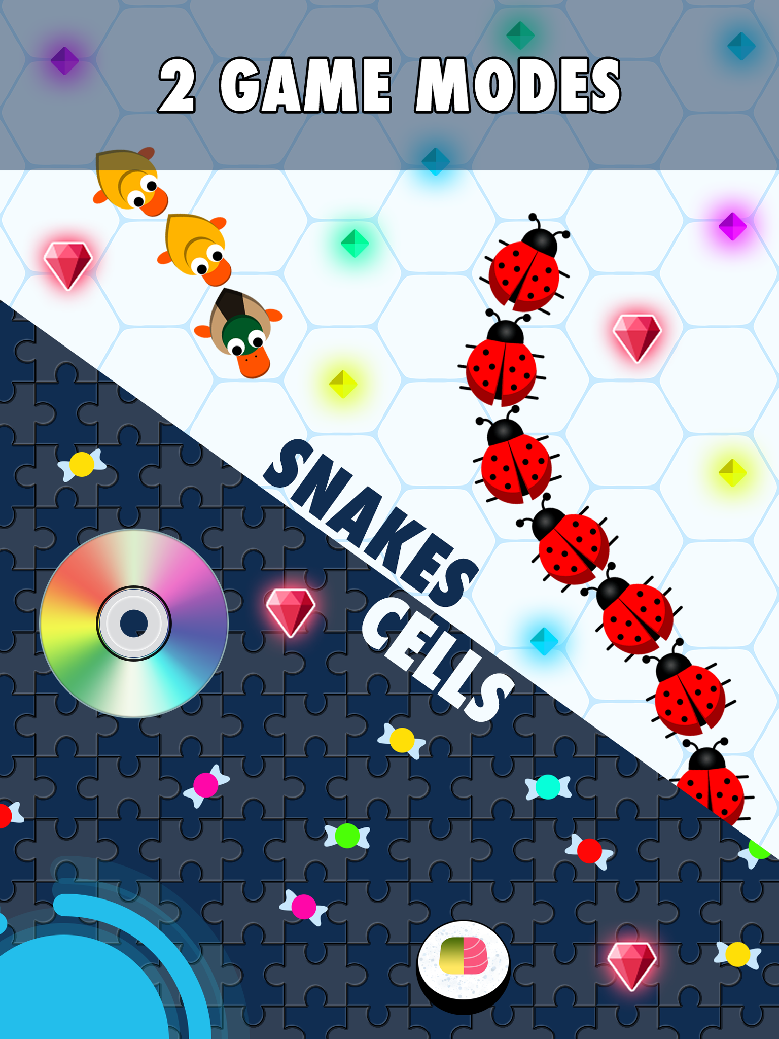 Cuplikan Layar Game snakes.io