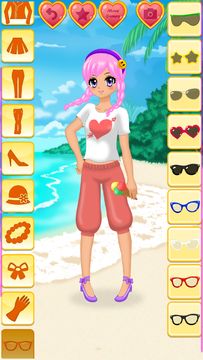 Anime Date Dress Up Girls Game Game Screenshot