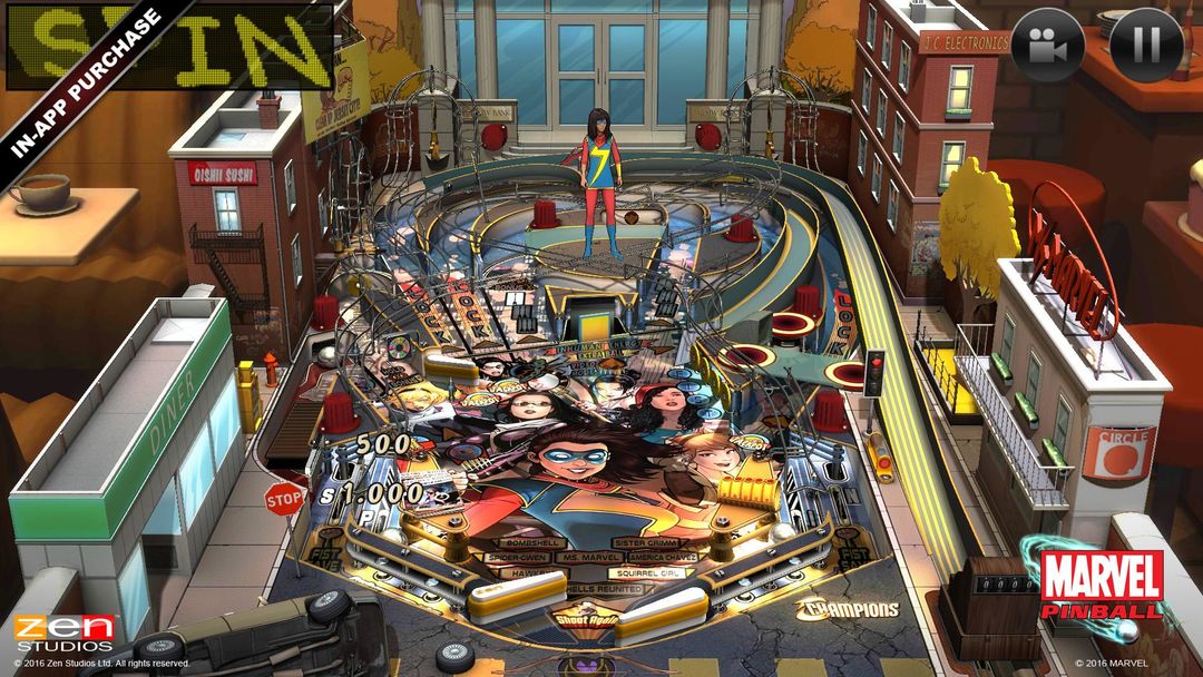 Marvel Pinball 게임 스크린 샷