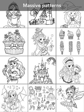 Princess coloring book Game Screenshot