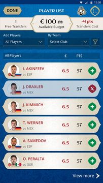 FIFA World Cup™ Fantasy Game Screenshot