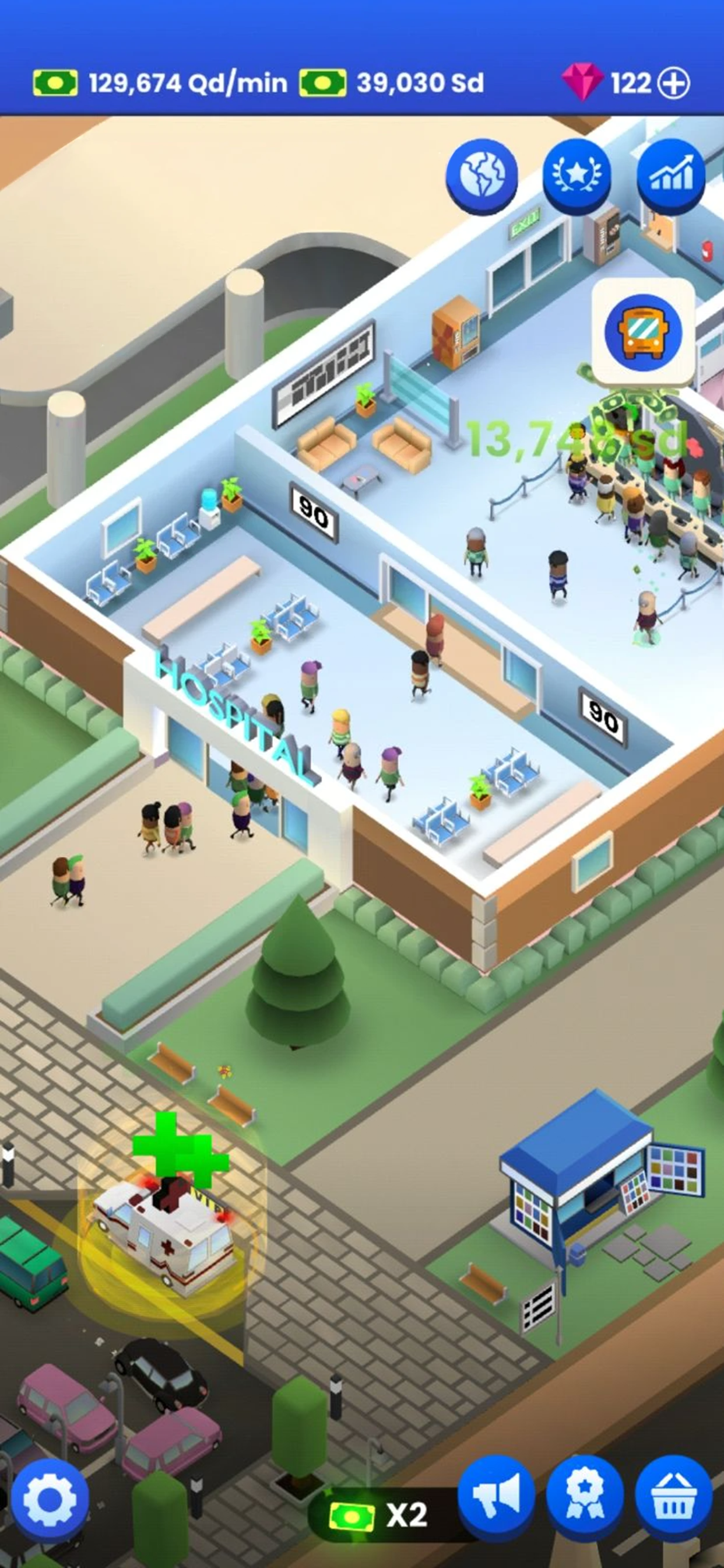 Screenshot of Hospital Empire - Idle Tycoon