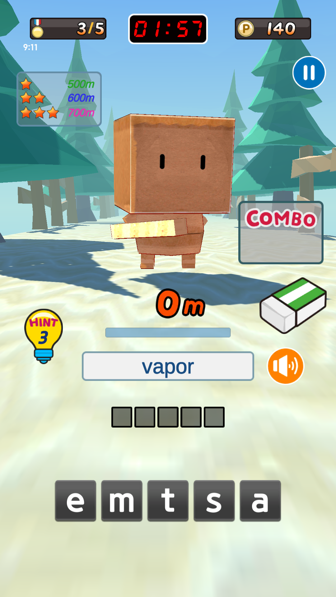 Captura de Tela do Jogo EnglishRun - Jogo de palavras 