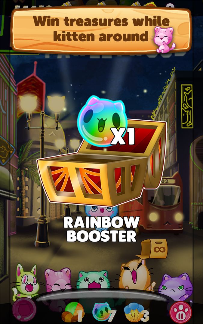 Screenshot of Kitty Pawp Bubble Shooter