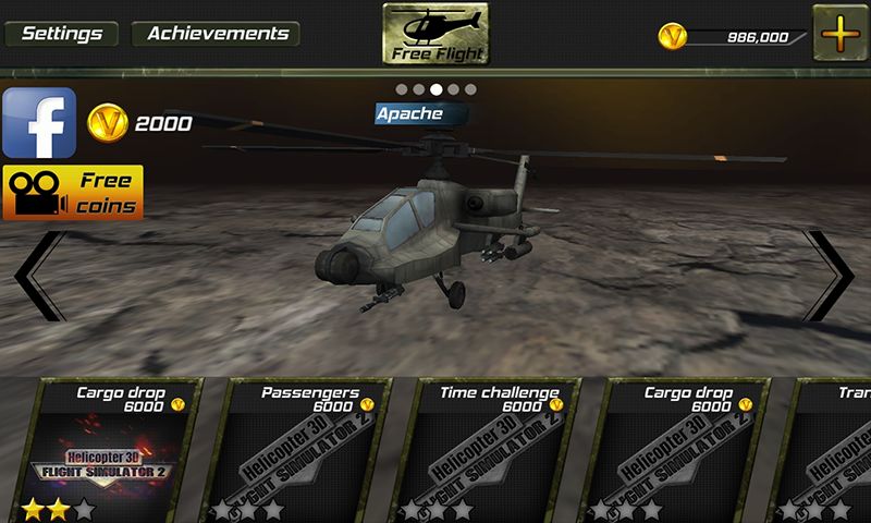 Helicopter 3D flight sim 2 ภาพหน้าจอเกม