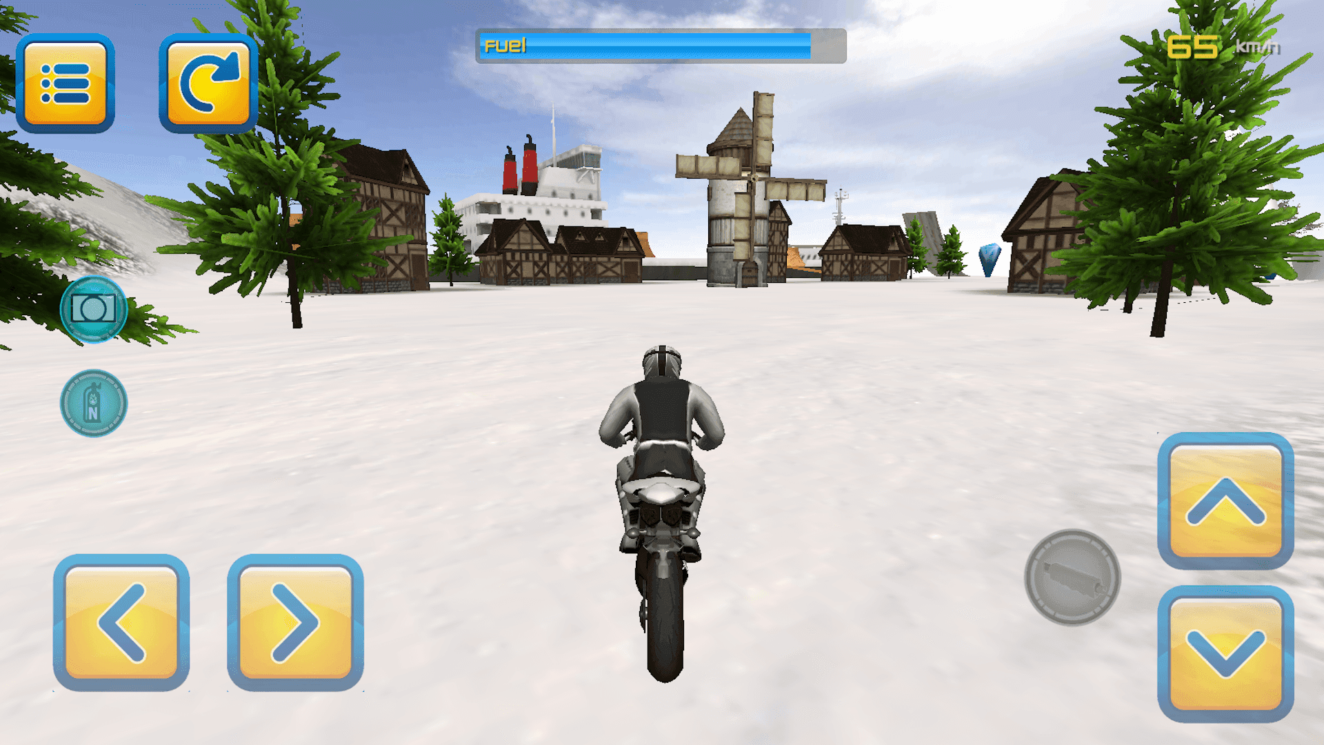 Winter Motorbike Riding 3D Game Screenshot