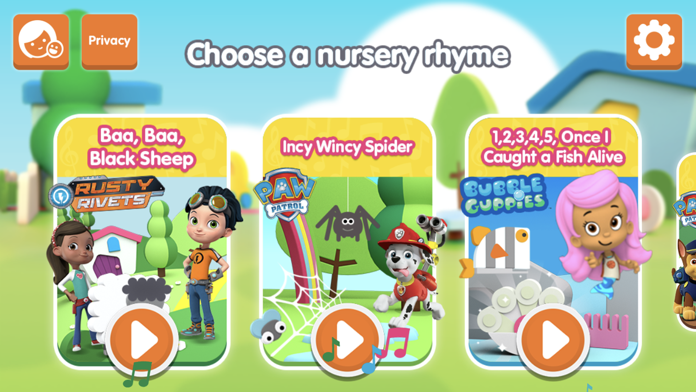 Nick Jr Nursery Rhymes Game Screenshot