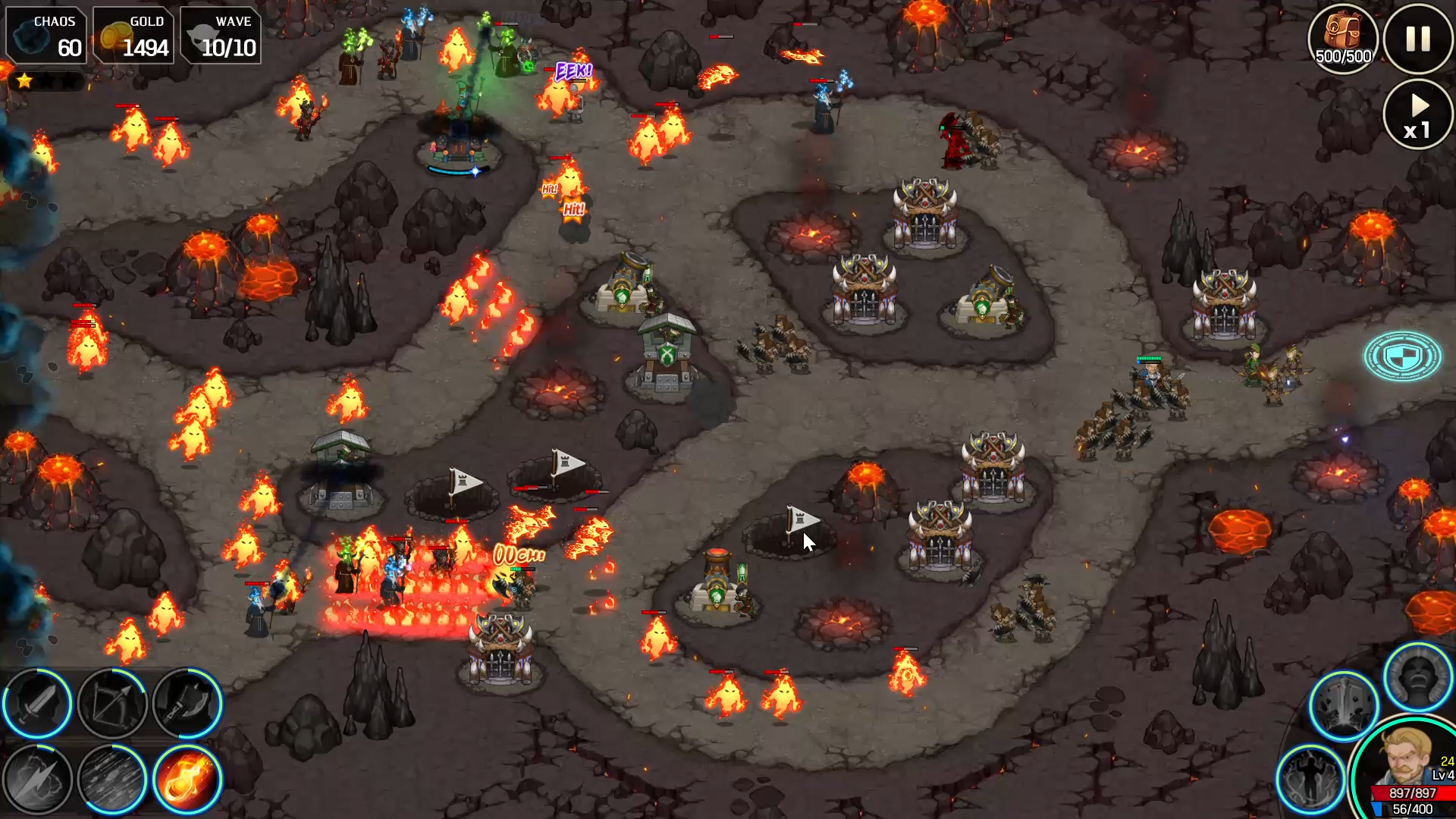 Chaos Rush (Tower Defense) Game Screenshot