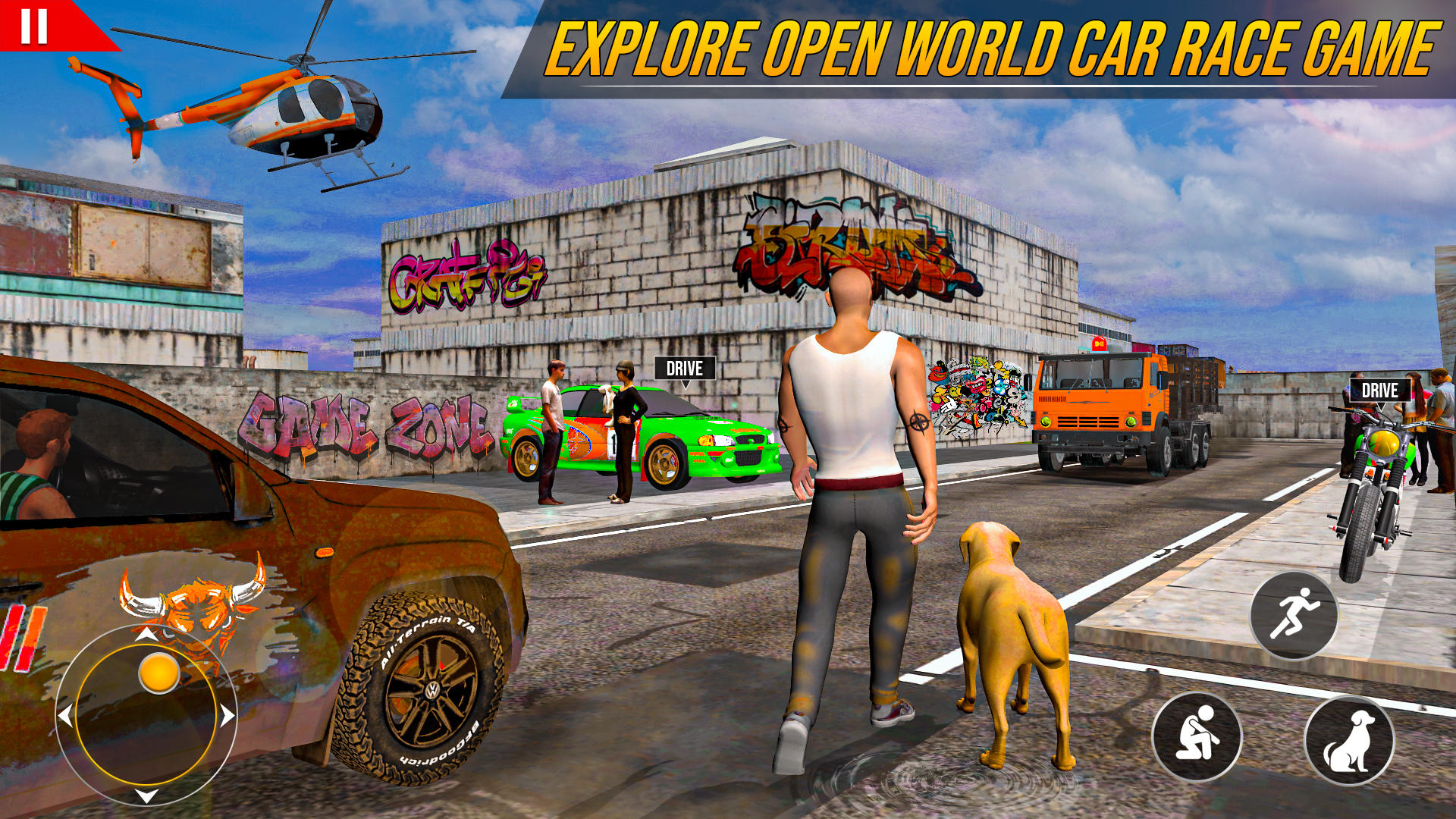 Open World Car Driving Sim ゲームのスクリーンショット