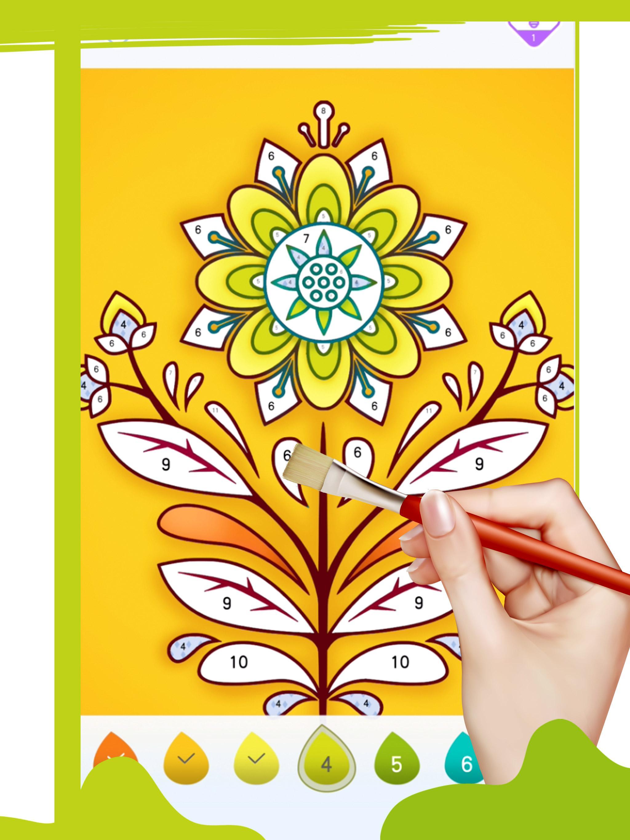 Screenshot of Paint Color: 秘密花园填色游戏