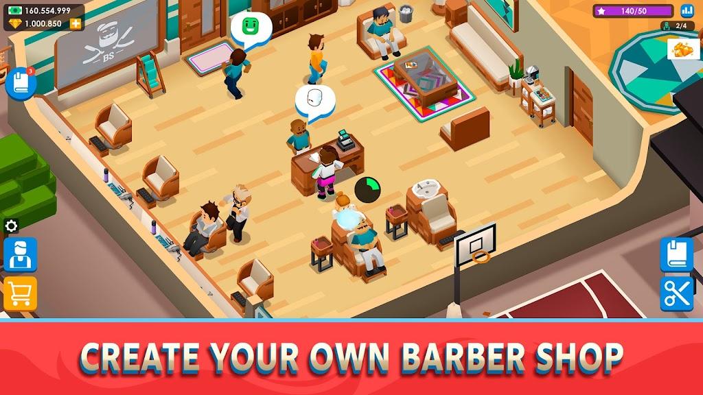 Idle Barber Shop Game Screenshot